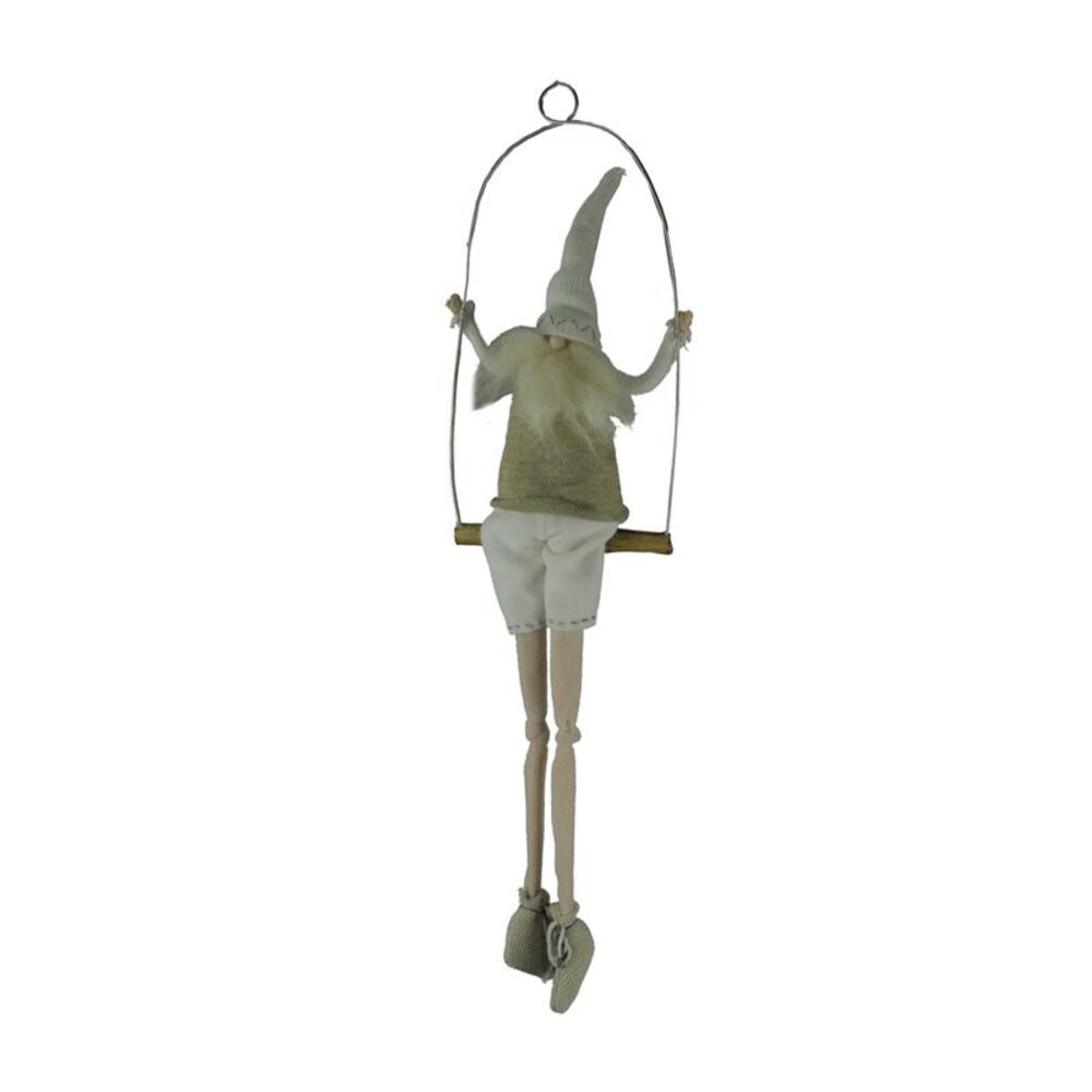 Santa On Swing Christmas Gnome Holiday Elf Hanging Decoration